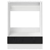 vidaXL Wandofen Schrank 60 x 46 x 81,5 cm Schwarzes Eichenholz Viel Stauraum Modernes Küchendesign Platzsparend Montage nötig Befestigung inklusive Ordnungssystem für Dein Zuhause