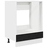vidaXL Wandofen Schrank 60 x 46 x 81,5 cm Schwarzes Eichenholz Viel Stauraum Modernes Küchendesign Platzsparend Montage nötig Befestigung inklusive Ordnungssystem für Dein Zuhause