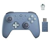 8bitdo Ultimate 2C Wireless Controller für Windows-PC und Android, mit 1000 Hz Abfragerate, Hall-Effekt-Joysticks und Hall-Triggern und Neu Belegbaren L4/R4-Stoßfängern, Turbofunktion (Dunkelblau)