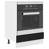 vidaXL Wandofen Schrank 60 x 46 x 81,5 cm Schwarzes Eichenholz Viel Stauraum Modernes Küchendesign Platzsparend Montage nötig Befestigung inklusive Ordnungssystem für Dein Zuhause