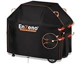 Enzeno Grillabdeckung wetterfest，Gasgrill Grillabdeckung Regendicht BBQ Grill schutzhülle Staubdicht Grill Abdeckplane für Weber, Brinkmann, Char Broil 147 x 61 x 122cm - Schwarz…