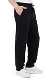 COMEOR Jogginghose Herren Baumwolle Sweathose - Lange Sport Hose Herren - Jogger Trainingshose Herren, Relaxing Hose (Schwarz, XL)