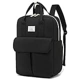 FUXINGYAO Rucksack Handgepäck,Rucksack Damen mit Laptop Fach 15,6 Zoll, College-Schulrucksack Anti Diebstahl Schwarz2,23L