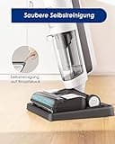 Tineco iFloor 3 Breeze Plus Nass-Trockensauger Kabelloser Bodenreiniger Wischsauger mit Zwei Extrabürste Leicht Tragbar Leise Saugwischer für Hartböden Tierhaare, Selbstreinigung, Schnelles Trocken