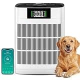 Alphaappliance Luftreiniger mit HEPA Luftfilter und Aktivkohlefilter, Vierstufiges Filtersystem gegen Schimmel, Staub und Tierhaare bis zu 0,3 µm, CADR 220m³/h für Räume bis zu 60m², AP001