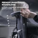 SIHOO Doro S300 Ergonomischer Bürostuhl [TESTSIEGER], Computerstuhl, mit dualem dynamischem Lendenwirbelstützsystem, 6D-koordinierten Armlehnen, verstellbarem Rollstuhl (Schwarzem Samt-Mesh)