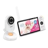 VTech VM818HD Babyphone mit Kamera, HD blendfreie Nachtsicht, Video-Babyphone mit 12,7 cm (5 Zoll) 720p HD-Display, Nachtlicht, 110°-Weitwinkelansicht, True-Color-Tagessicht, 300 m Reichweite, 2