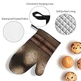 Lights hit The Brick Wall Print Heat Oven Mitts and Pot Holders,Kitchen Resistant Microwave Gloves for Baking,Cooking, BBQ