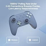 8bitdo Ultimate 2C Wireless Controller für Windows-PC und Android, mit 1000 Hz Abfragerate, Hall-Effekt-Joysticks und Hall-Triggern und Neu Belegbaren L4/R4-Stoßfängern, Turbofunktion (Dunkelblau)