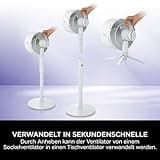 Shark FlexBreeze Ventilator Leise, Hybrid Ventilator Kabelgebunden & Kabellos, Tragbar, für Innen- und Außenbereich, UV- & Wasserbeständig, Ultraleistungsstark, Ultraleise, Weiß FA220EU
