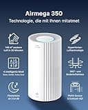 COWAY Luftreiniger für große Räume, CADR 713 m³/h, reinigt 148 m² in 30 Min., HEPA Filter gegen Rauch, Allergien, Tierhaare, Gerüche, PM10-Sensor, Energiesparmodus, AIRMEGA 350 Weiß