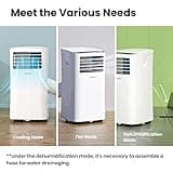 Comfee Mobiles Klimagerät MPPH-09CRN7, 9000 BTU 2,6kW, Kühlen&Ventilieren&Entfeuchten, Raumgröße bis 88m³(33㎡), Mobile Klimaanlage mit Abluftschlauch