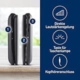 Panasonic KX-TU446EXG 2G Seniorenhandy ohne Vertrag (SOS-Notruftaste, Stoßfest, Sprachverstärker, große getrennte Tasten, große Schrift und Nummernanzeige, 2,4 Zoll Farbdisplay, Klapphandy, grau