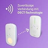 Philips Avent DECT-Audio-Babyphone, Gegensprechfunktion, störungsfrei, 330 Meter Reichweite, 24 Stunden Akkulaufzeit, Smart ECO-Modus, Nachtlicht, SCD503/26