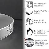 Walarky Colorful Fruits Round Metal Hob Covers 4 Pieces White Hob Covers Electric Stove Top Burner Gas Series Oven Protector Kitchen Utensils Accessories Dining Room Hob Decorative