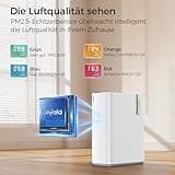 Dhyala Luftreiniger Allergiker für Wohnung Raucherzimmer, HEPA Luftfilter gegen Schimmel Staub Pollen Tierhaare, CADR 450m³/h für 161㎡, App-gesteuert Air Purifier with Luftbefeuchter(100mL Tank) 22dB