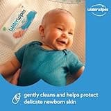WaterWipes plastikfreie, originale Reinigungstücher für Babys, 720 Stück (12 Packungen), 99,9 % wasserbasierte Reingugnstücher, unparfümiert für empfindliche Haut