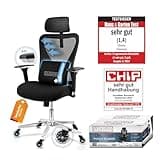 CLOUVOU CleverSeat Bürostuhl Ergonomisch [TESTSIEGER] Schreibtischstuhl 100% individuell einstellbar | Büro Stuhl & Gaming Stuhl | Computerstuhl Home Office Chair Ergonomic | Drehstuhl 150 kg