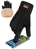 KEECOW Handschuhe Herren,Winterhandschuhe Herren Touchscreen Warme Thermo Fleece Strickhandschuhe für Outdoor Sport Laufen Radfahren Freizeit