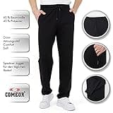 COMEOR Jogginghose Herren Baumwolle Sweathose - Lange Sport Hose Herren - Jogger Trainingshose Herren, Relaxing Hose (Schwarz, XL)