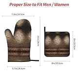 Lights hit The Brick Wall Print Heat Oven Mitts and Pot Holders,Kitchen Resistant Microwave Gloves for Baking,Cooking, BBQ