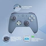 8bitdo Ultimate 2C Wireless Controller für Windows-PC und Android, mit 1000 Hz Abfragerate, Hall-Effekt-Joysticks und Hall-Triggern und Neu Belegbaren L4/R4-Stoßfängern, Turbofunktion (Dunkelblau)