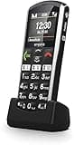 Emporia SIMPLICITY Handy, 2 Zoll Farbdisplay, große Tasten, SOS-Taste, Ladestation, M4/T4, kompatibel mit Hörgeräten, Bluetooth, Black (Italien)