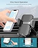 Hoppac Handyhalterung Auto Lüftung, Car Phone Holder Upgrade-Haken, 360°-Drehung, EIN-Knopf-Entriegelung, verstellbare Stützfüße, Kfz Handyhalter für Smartphone 4-7"