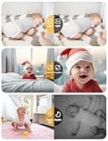 OBVHNUA Babyphone mit Kamera 720p IPS Video Babyphone 2,8" mit 2000mAh Akku Digitalzoom VOX Modus Zwei-Wege-Audio Nachtsicht Temperaturüberwachung Schlaflied Wecker