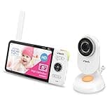 VTech VM818HD Babyphone mit Kamera, HD blendfreie Nachtsicht, Video-Babyphone mit 12,7 cm (5 Zoll) 720p HD-Display, Nachtlicht, 110°-Weitwinkelansicht, True-Color-Tagessicht, 300 m Reichweite, 2