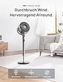 Dreo 20dB leiser Standventilator, 120°+120° Omni-direktionale oszillierende Ventilator, 26M Windentfernung, 1200m³/h Luftvolumen Echt Turbo-Luftzirkulator Fans, 102CM Höhe 3 Modi 8-Geschwindigkeit