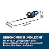 Bosch Professional 18V System Akku-Heckenschere GHE 18V-60 (bürstenloser Motor, Schnittkapazität von 20 mm)