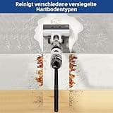 JONR ED12 Nass Trockensauger Akku, Kabelloser Nass Trocken Staubsauger Saugwischer Akku, Kantenreinigungsbürste 6mm, Selbstreinigung, 850mL Wassertank, Anti-Verwirrungs-Haar für Hartböden, Tierhaare