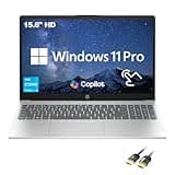 HP 2025 New 15.6" HD Touchscreen Laptop, Intel i3-1315U, 64GB RAM, 2TB SSD, AI Copilot, PDG HDMI Cable, US Version KB, for Business & Student, Windows 11 Pro