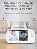Dr.Care NovaView Pro Babyphone ohne WLAN mit Bewegungsmelder 5 Zoll 1080P Display 5000mAh Akku klare Nachtsicht Echtzeit VOX 2x/4x Zoom 300 m Reichweite 2-Wege-Audio Schwenk- und neigbare Kamera