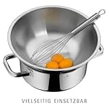 WMF Gourmet Schüsselset 4-teilig, Edelstahl Schüsseln für die Küche 0,75l - 2,75l, Rührschüssel Edelstahl, Salatschüssel, Servierschüssel, Cromargan, stapelbar
