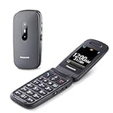 Panasonic KX-TU446EXG 2G Seniorenhandy ohne Vertrag (SOS-Notruftaste, Stoßfest, Sprachverstärker, große getrennte Tasten, große Schrift und Nummernanzeige, 2,4 Zoll Farbdisplay, Klapphandy, grau
