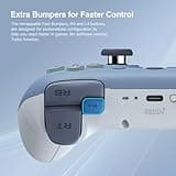 8bitdo Ultimate 2C Wireless Controller für Windows-PC und Android, mit 1000 Hz Abfragerate, Hall-Effekt-Joysticks und Hall-Triggern und Neu Belegbaren L4/R4-Stoßfängern, Turbofunktion (Dunkelblau)