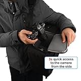 Cwatcun Kamerarucksack Professional für Spiegellose SLR/SLR Kamera wasserdichte Kameratasche Kompatibel mit Sony Canon Nikon Kamera und Objektivstativ Zubehör (2.0 Groß, Schwarz)