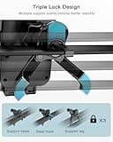 Hoppac Handyhalterung Auto Lüftung, Car Phone Holder Upgrade-Haken, 360°-Drehung, EIN-Knopf-Entriegelung, verstellbare Stützfüße, Kfz Handyhalter für Smartphone 4-7"