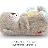 Fisher-Price Schlummer Otter Kuscheltier mit Atembewegung und Musik, Baby Erstausstattung, Neugeborene, Baby Spielzeug ab Geburt, Babyparty und Neugeborenen Geschenk, FXC66