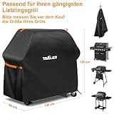 Tavaler Grillabdeckung Wetterfest-140x65x120 cm Grill Abdeckhaube 420D Oxford-Stoff Grillhaube Gasgrill Abdeckung Grill Schutzhülle für Weber, Enders, Char Broil Serie