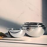 WMF Gourmet Schüsselset 4-teilig, Edelstahl Schüsseln für die Küche 0,75l - 2,75l, Rührschüssel Edelstahl, Salatschüssel, Servierschüssel, Cromargan, stapelbar