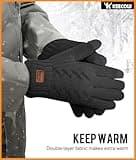 KEECOW Handschuhe Herren,Winterhandschuhe Herren Touchscreen Warme Thermo Fleece Strickhandschuhe für Outdoor Sport Laufen Radfahren Freizeit