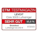 LEVOIT Luftreiniger mit HEPA Luftfilter gegen 99,97 Prozent Schimmel Staub Pollen Tierhaare, Luftqualitäts-Feedback und Auto-Modus, CADR 240m³/h für Raucherzimmer, Air Purifier 22dB Schlafmodus Timer