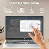 HP 2025 New 15.6" HD Touchscreen Laptop, Intel i3-1315U, 64GB RAM, 2TB SSD, AI Copilot, PDG HDMI Cable, US Version KB, for Business & Student, Windows 11 Pro