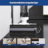 JONR ED12 Nass Trockensauger Akku, Kabelloser Nass Trocken Staubsauger Saugwischer Akku, Kantenreinigungsbürste 6mm, Selbstreinigung, 850mL Wassertank, Anti-Verwirrungs-Haar für Hartböden, Tierhaare