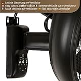 LUCCI AIR Breeze Wandventilator mit Fernbedienung, Stahl, Schwarz