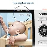 VTech VM818HD Babyphone mit Kamera, HD blendfreie Nachtsicht, Video-Babyphone mit 12,7 cm (5 Zoll) 720p HD-Display, Nachtlicht, 110°-Weitwinkelansicht, True-Color-Tagessicht, 300 m Reichweite, 2