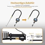 Oasser Digitaler Reifendruckmesser Reifenfüller 255 PSI Reifendruckmesser Digitaler Reifendruckprüfer US&EU Standard Anschluss Reifendruckmessgerät für Auto Motorrad Fahrrad